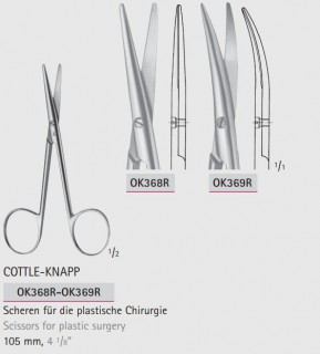 Ножницы для пластической хирургии COTTLE-KNAPP OK368R-OK369R