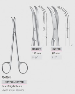 Ножницы для пластической хирургии FOMON OK372R-OK373R