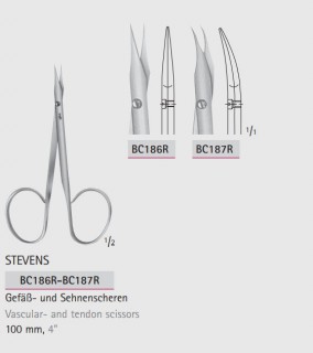 Ножницы сосудистые STEVENS BC186R-BC187R