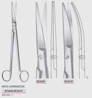 Ножницы общехирургические MAYO-HARRINGTON BC560R-BC561R