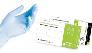 Перчатки смотровые нитриловые Vogt Medical опудренные текстурированные	