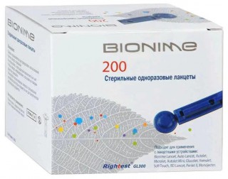 Ланцеты для глюкометра Bionime Rightest GL300